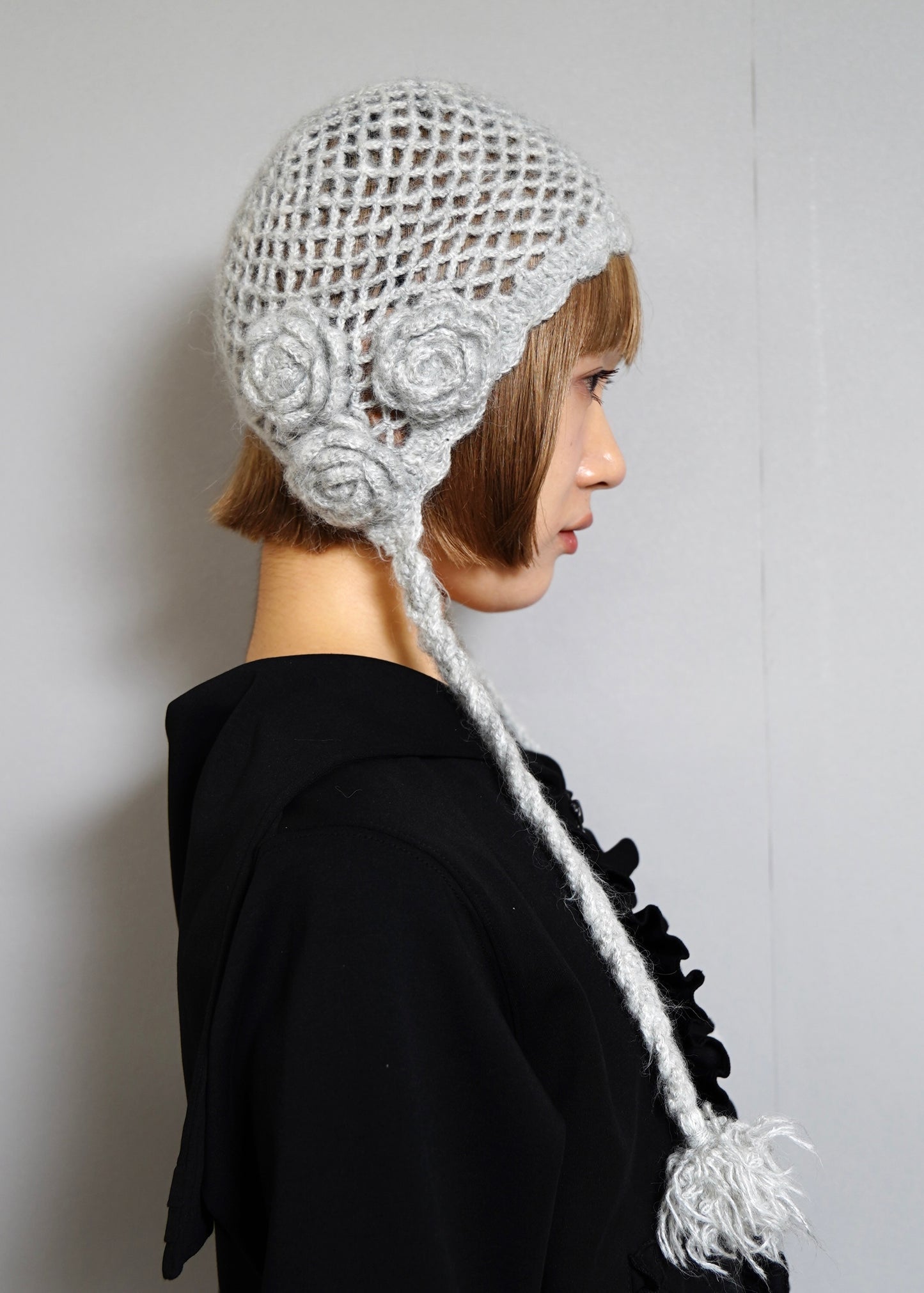 handmade rose beanie
