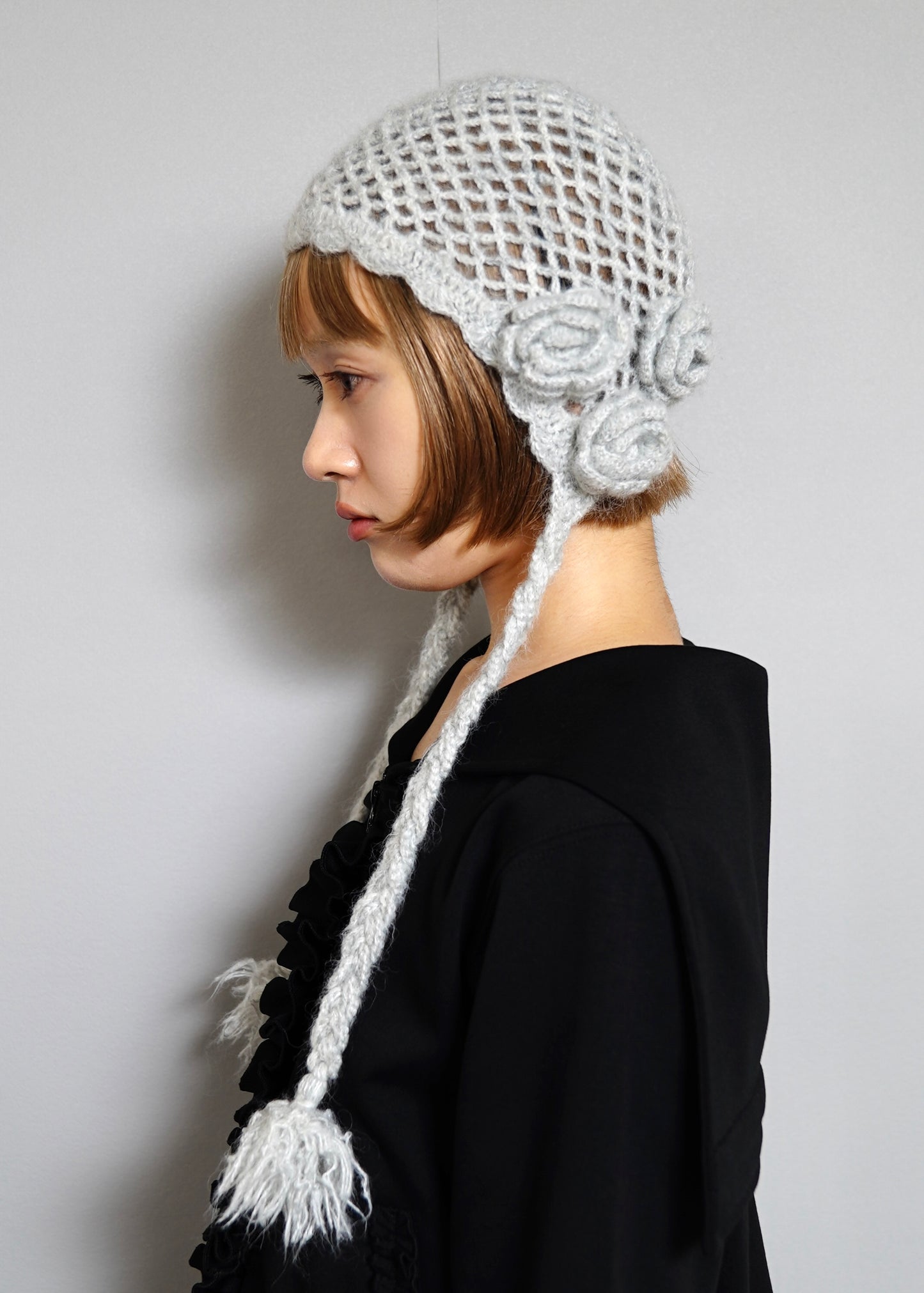 handmade rose beanie