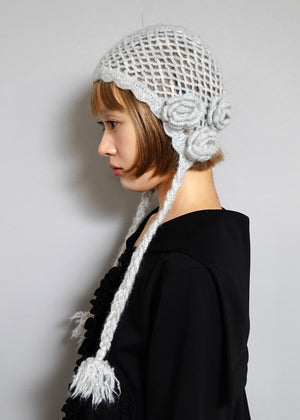 handmade rose beanie
