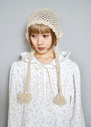 handmade rose beanie