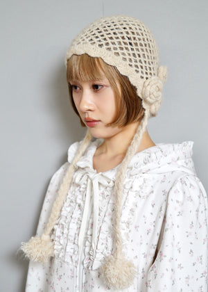 handmade rose beanie