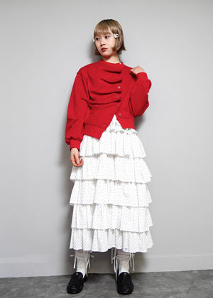 【10月上旬発送】button up sweatshirt 2025-RED