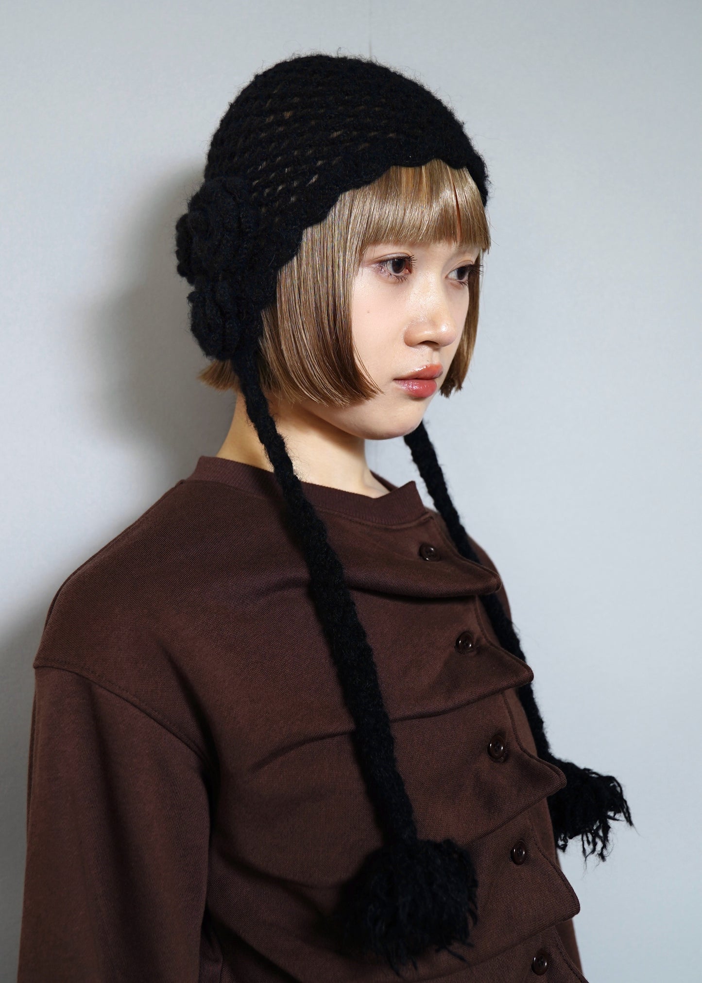 handmade rose beanie