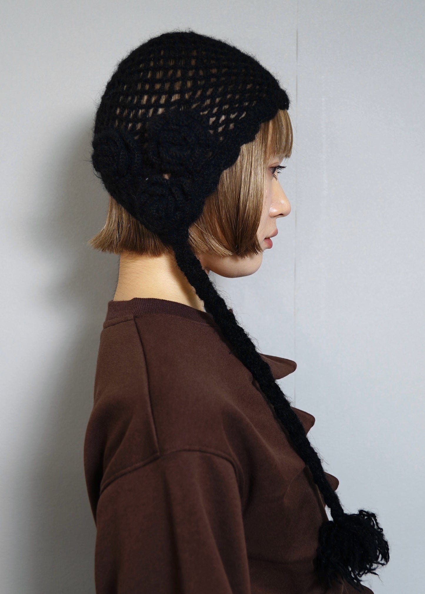 handmade rose beanie