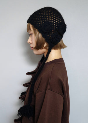 handmade rose beanie
