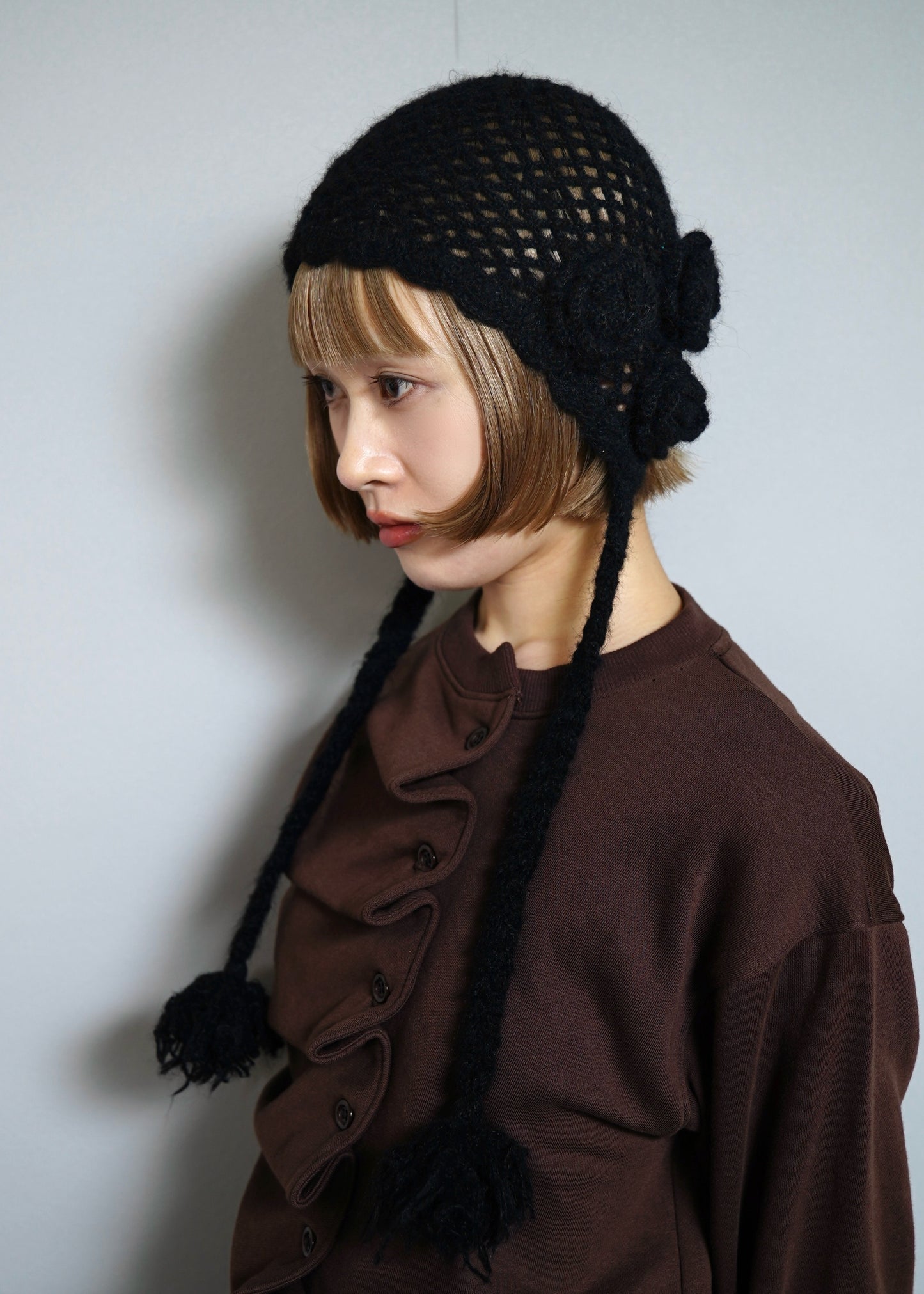 handmade rose beanie