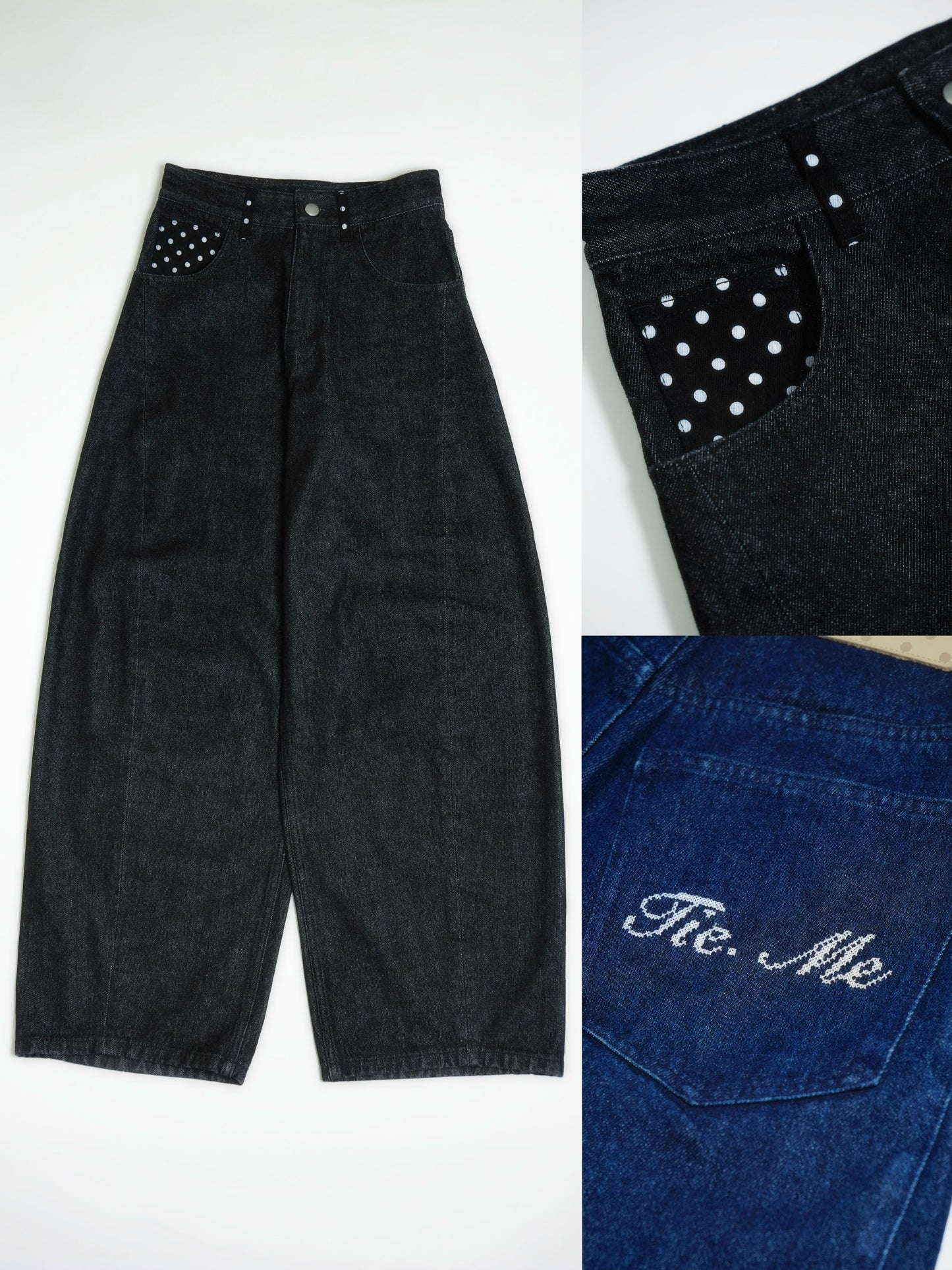secret dot longline denim
