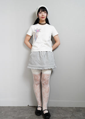 ribbon rosetta button tee