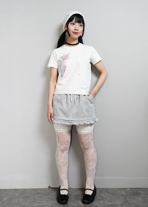 ribbon rosetta button tee