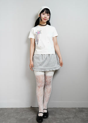 ribbon rosetta button tee