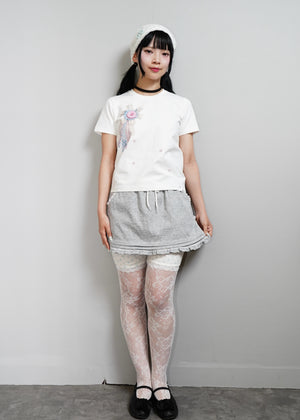 ribbon rosetta button tee