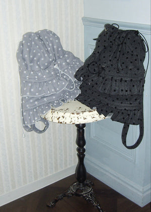 velvet dot woolly frill knapsack
