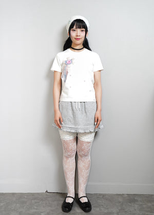 ribbon rosetta button tee