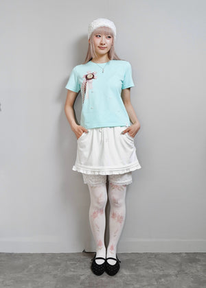 ribbon rosetta button tee