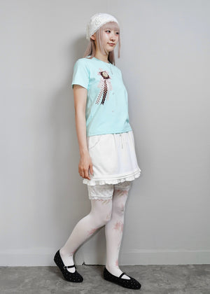ribbon rosetta button tee