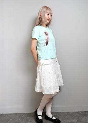ribbon rosetta button tee