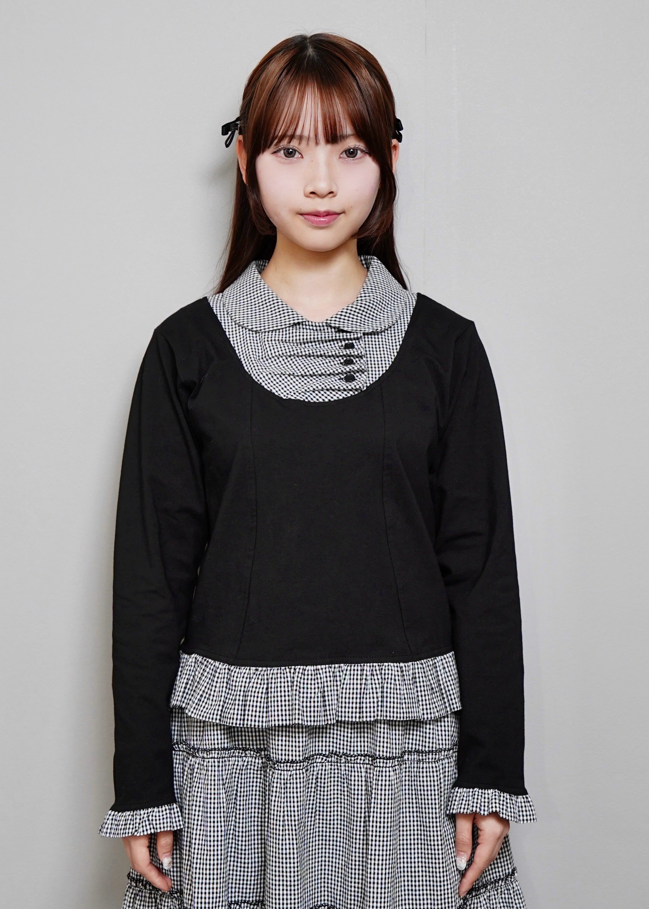 トップス tieme button up T-shirt-GRAY 新色＆再入荷】button up T-shirt – Tie.Me