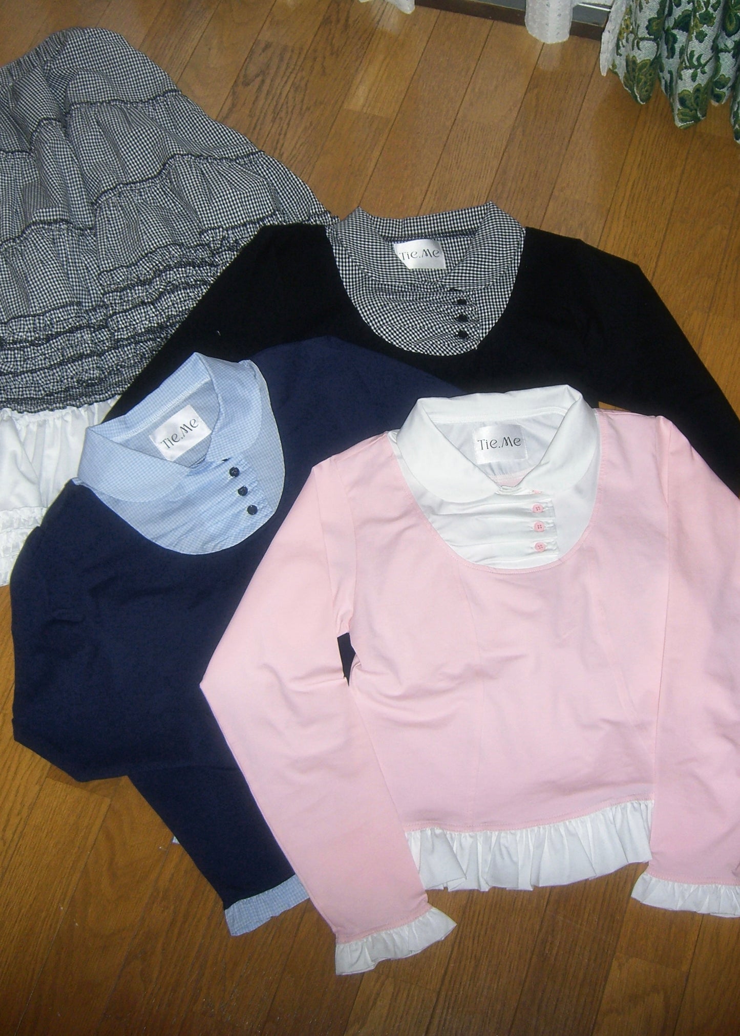 button up shirt layered tee