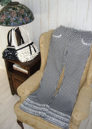 vintage lace gingham pants