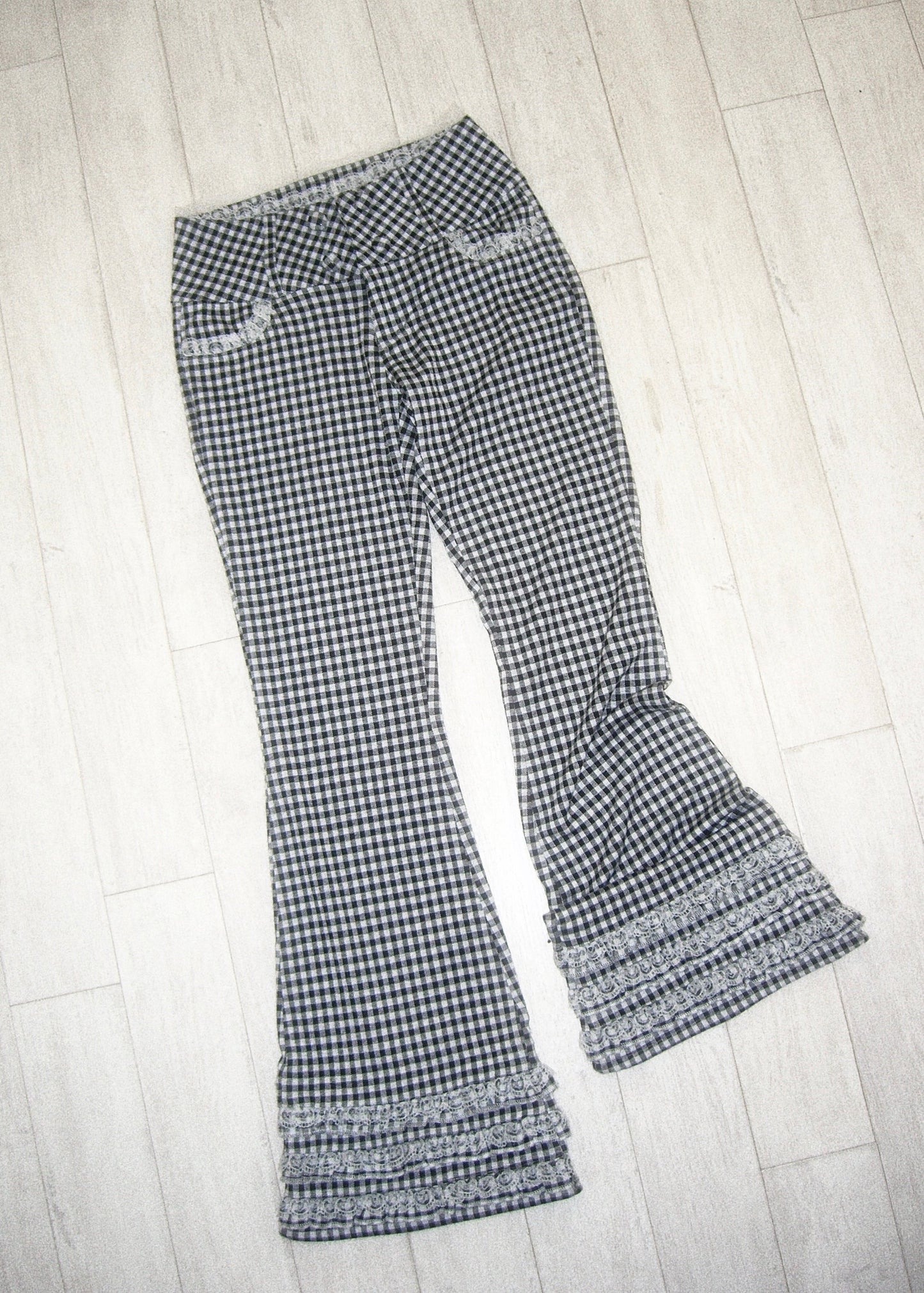 vintage lace gingham pants