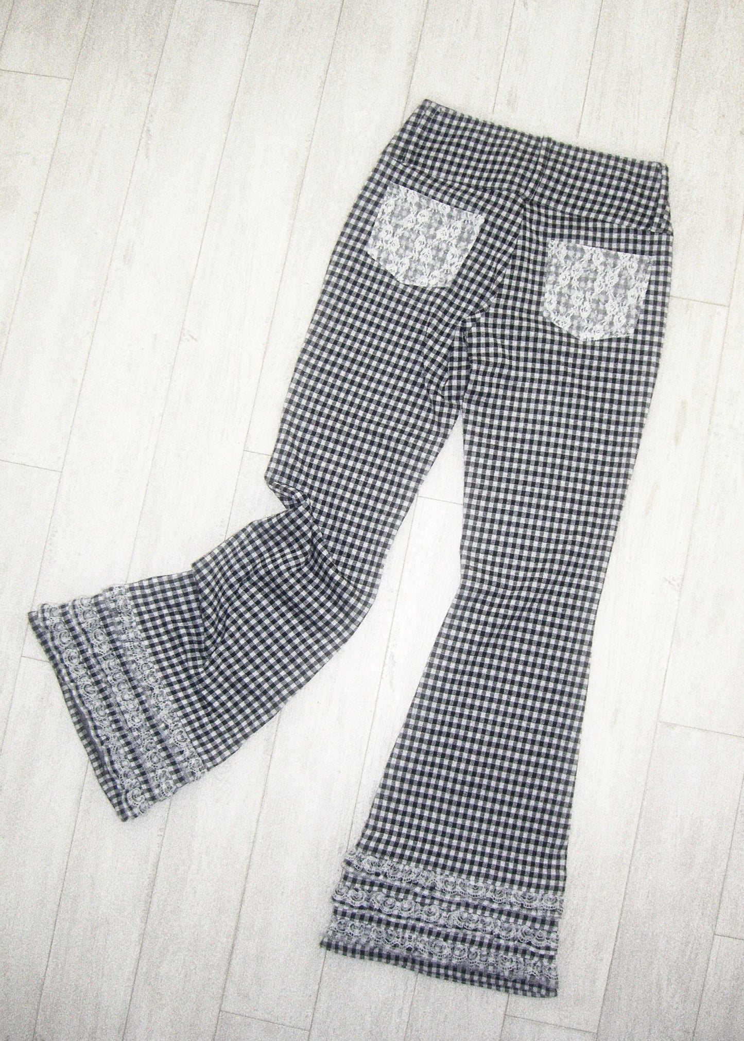vintage lace gingham pants