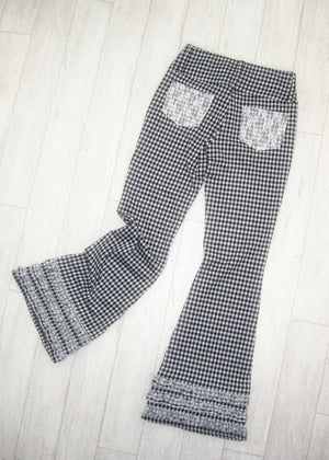vintage lace gingham pants