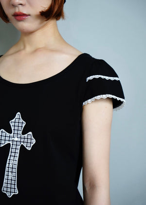 cross rose tee