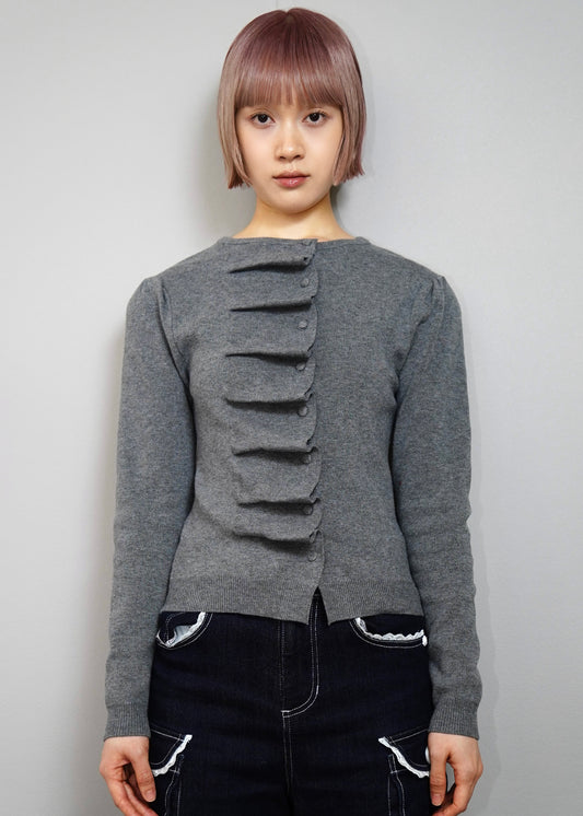 button up knit-slim fit