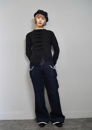 button up knit-boxy fit