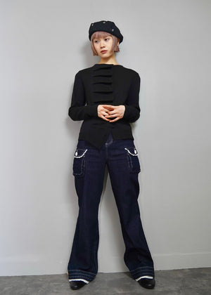 button up knit-boxy fit
