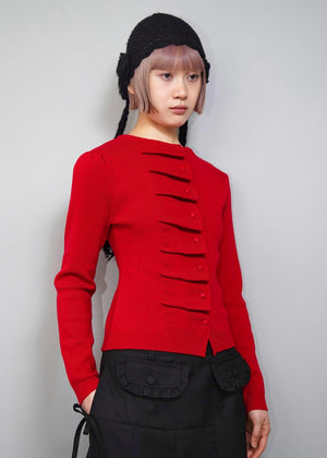 button up knit-slim fit