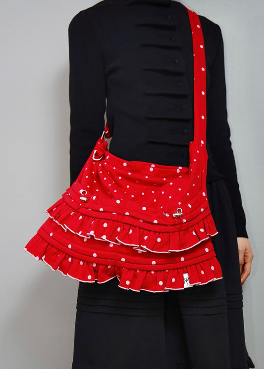 dot frill 2-way tote bag