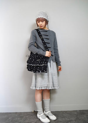 dot frill 2-way tote bag