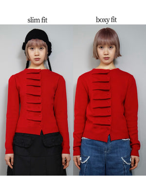 button up knit-slim fit