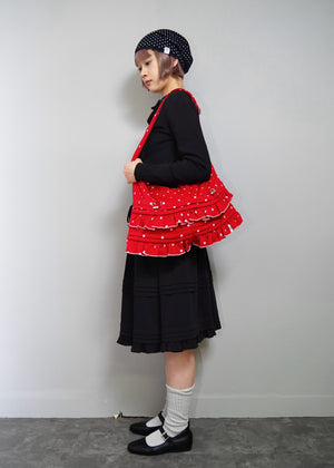 dot frill 2-way tote bag