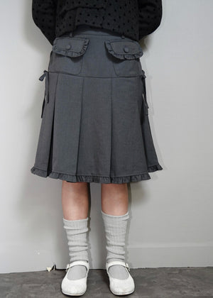pleated cargo skirt