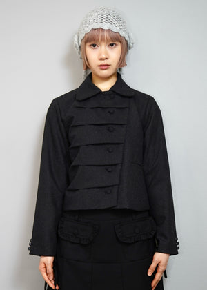 button up wool jacket