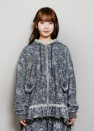 milky star camo hoodie