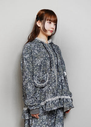 milky star camo hoodie