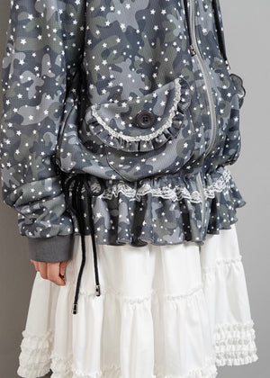 milky star camo hoodie