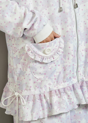 milky star camo hoodie