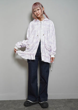 milky star camo hoodie