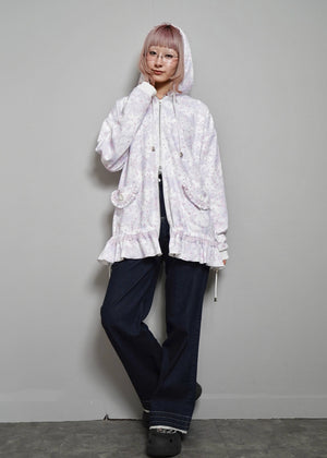 milky star camo hoodie