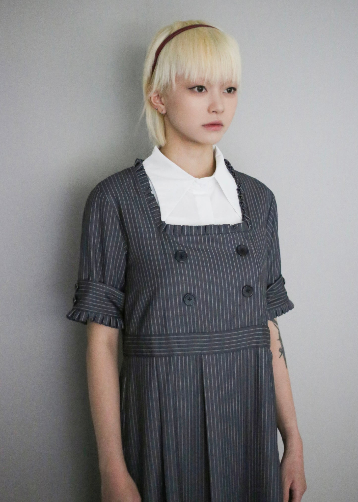 Tie.Me uniform one piece-GRAY