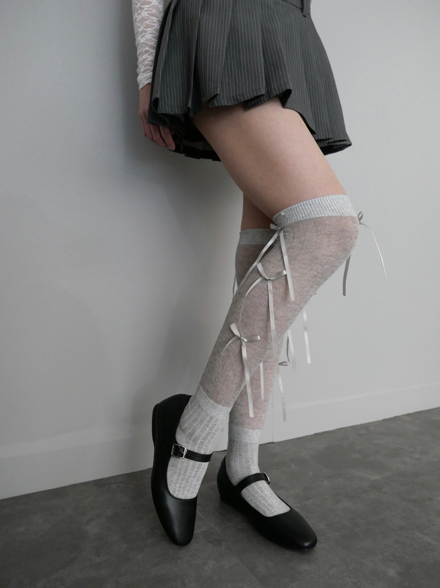 「Tie.Me SELECTIONS」ribbon knee high socks