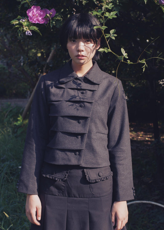 button up wool jacket