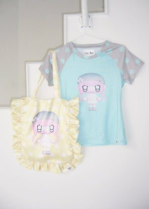 【HUHUEE】gallery girl satin frill bag