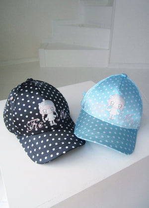 【HUHUEE】gallery girl satin dot cap