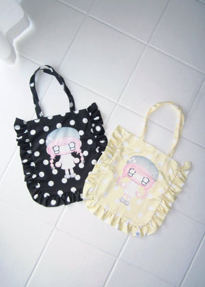 【HUHUEE】gallery girl satin frill bag