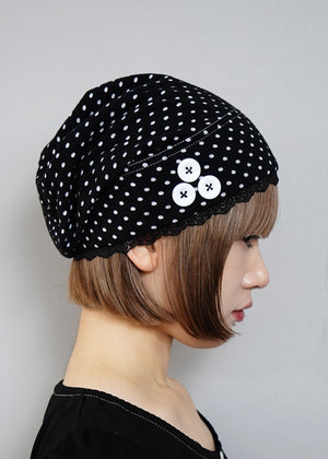 dot button beanie